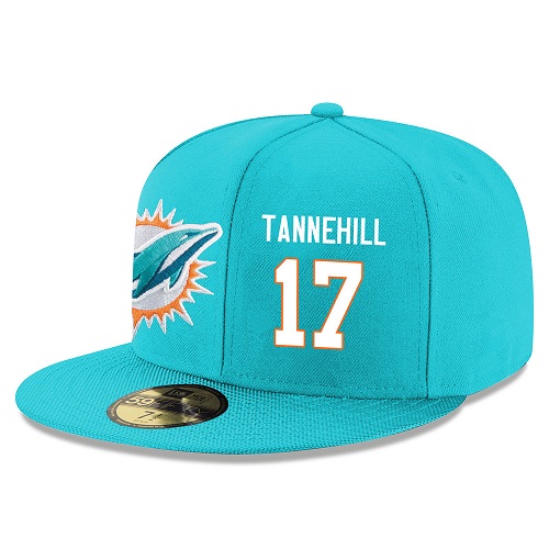 NFL Miami Dolphins #17 Ryan Tannehill Stitched Snapback Adjustable Player Hat - Aqua Green/White